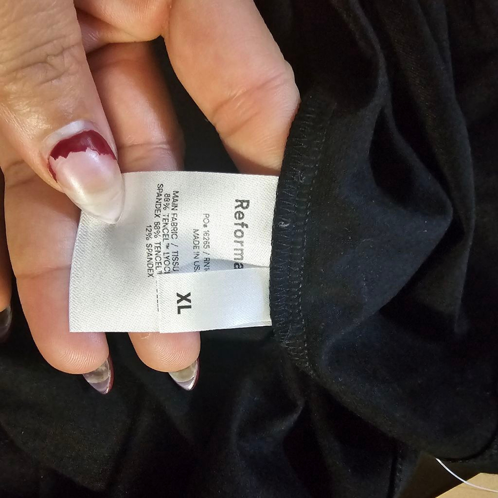 Reformation Black Mini Dress Women's Large - Picture 7 of 8